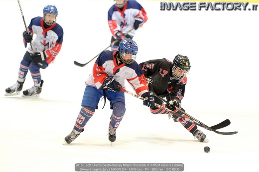 2015-01-24 Diavoli Sesto-Hockey Milano Rossoblu U14 0581 Alessia Labruna